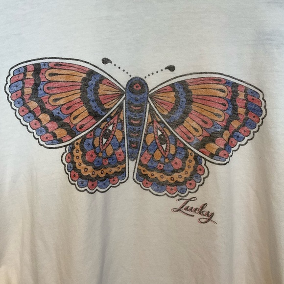 Lucky Brand Butterfly T-Shirt - Picture 4 of 14